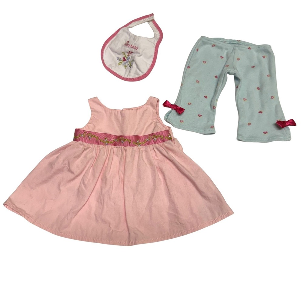 American‎ Girl Bitty Baby Starter Collection III Dress Pants Bib 2008–2011 HTF